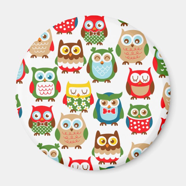 Cute Litte Uggla Magnet (Framsidan)