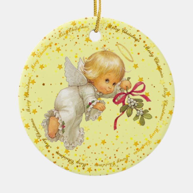 Cute Little Angel Ceramic Ornament (Framsidan)