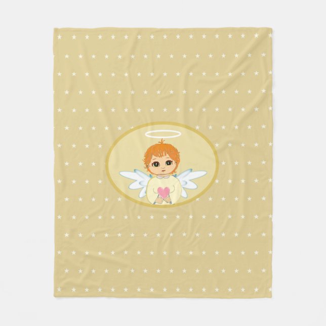 Cute Little Angel Fleecefilt (Framsidan)