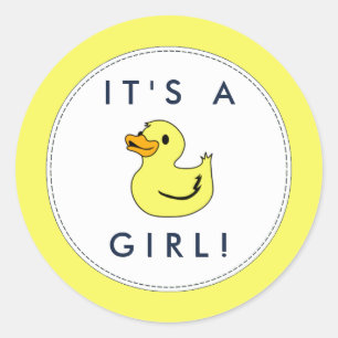 Cute Little Anka Baby Shower Stickers - Det är en  Runt Klistermärke