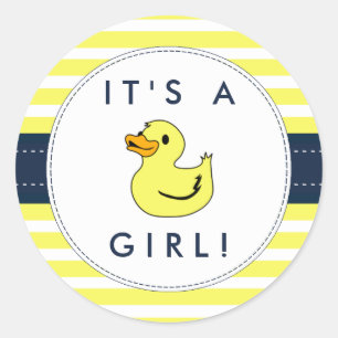 Cute Little Anka Baby Shower Stickers - Det är en  Runt Klistermärke