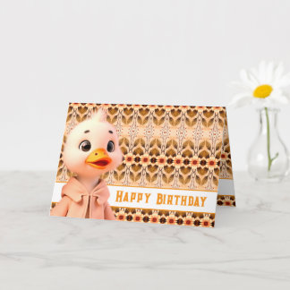 Cute Little Anka Birthday Hälsning Kort