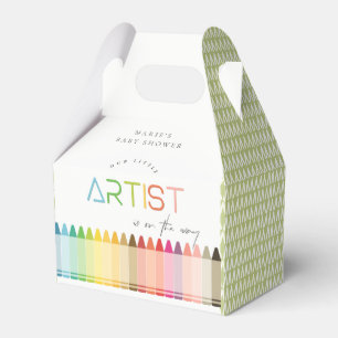Cute Little Artist Crayon Roligt Rainbow Shower Presentaskar