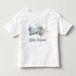 Cute Little Aviator Bär flygande flygplan T Shirt