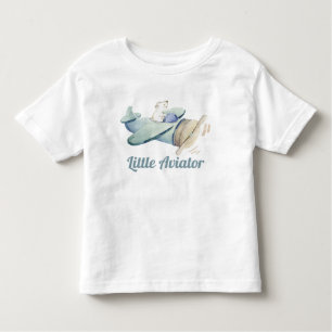 Cute Little Aviator Bär flygande flygplan T Shirt