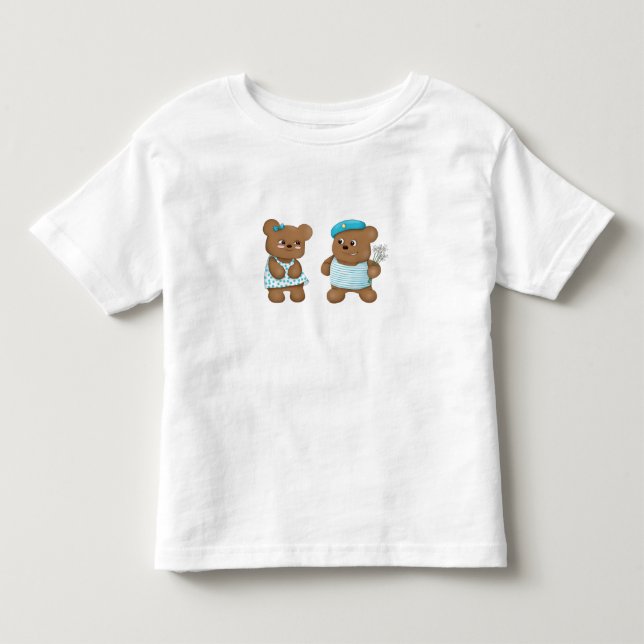 Cute Little Baby Bears T Shirt (Framsida)