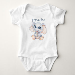 Cute Little Baby Elephant Personalize T Shirt