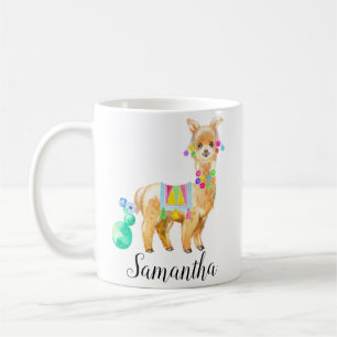 Cute Little Baby Llama Personlig Kaffemugg