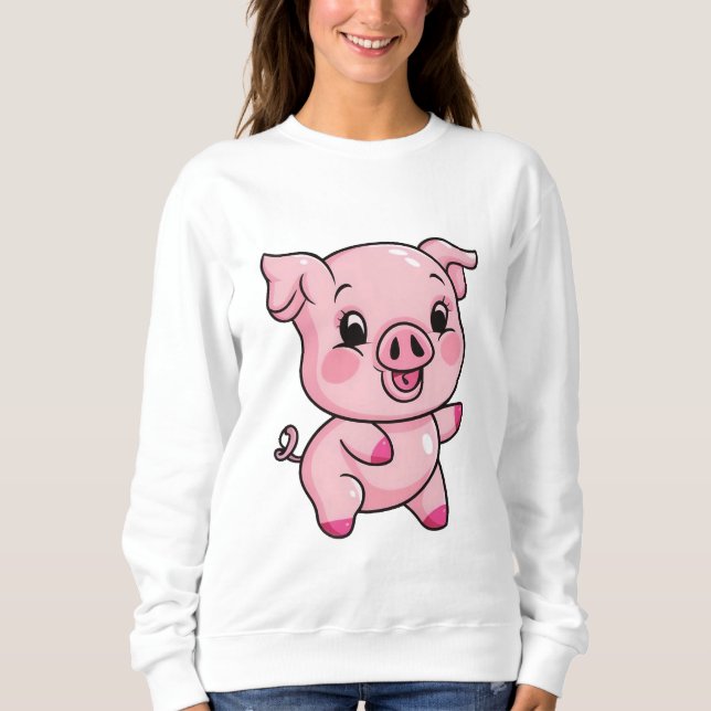 Cute Little Baby Pig T Shirt (Framsida)