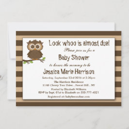 Cute Little Baby Uggla | Baby Shower Inbjudningar