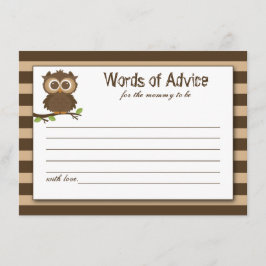 Cute Little Baby Uggla | Babykläder och visdom Rådkort