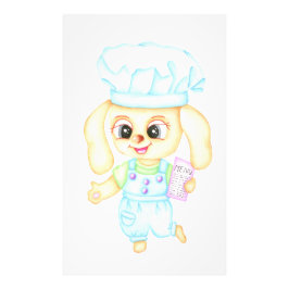 Cute Little baker Fototryck