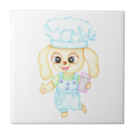 Cute Little baker Kakelplatta