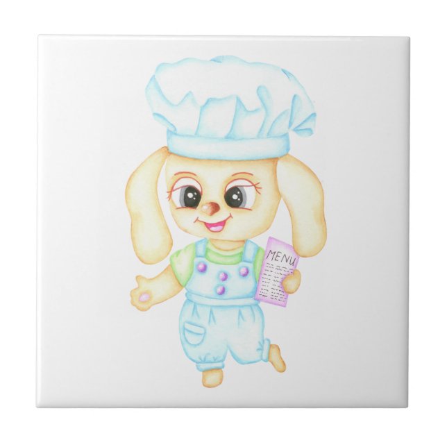 Cute Little baker Kakelplatta (Framsidan)