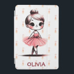 Cute Little Ballerina Girl iPad Mini Skydd<br><div class="desc">Den här vackra personligen ipad cover har en söt liten kawaii rosa ballerina-flicka med balettskor i bakgrunden.</div>