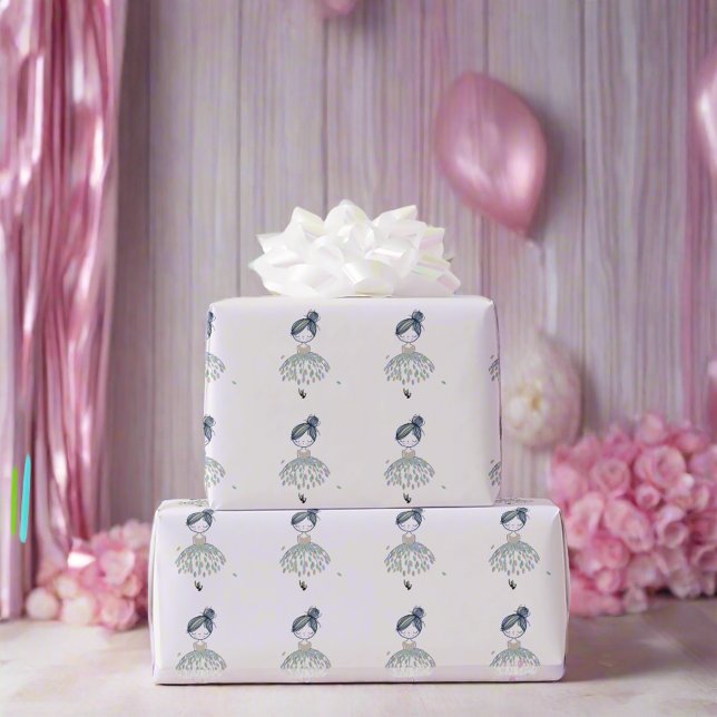 Cute Little Ballerina Princess Birthday Girl Gift Presentpapper (Skapare uppladdad)
