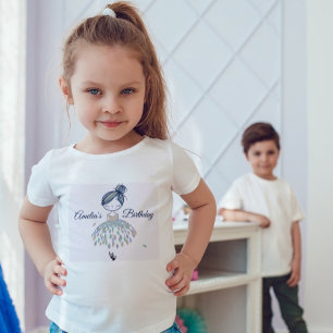 Cute Little Ballerina Princess Birthday Girls T Shirt