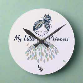 Cute Little Ballerina Princess Nursery Girly Gift Rund Klocka