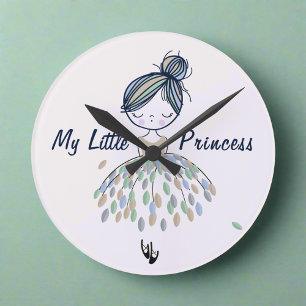 Cute Little Ballerina Princess Nursery Girly Gift Rund Klocka
