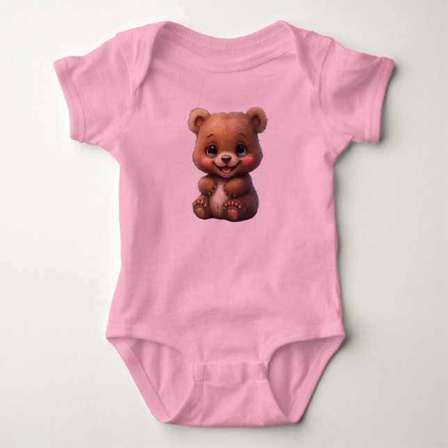 Cute Little Bear Bodydress for Girl T Shirt (Framsida)