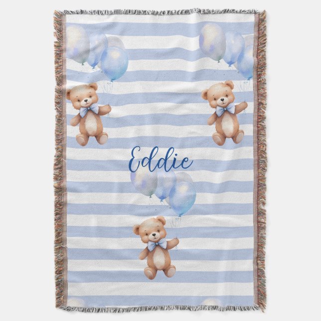 Cute Little Bear i Blue Filt (Framsidan Vertikal)