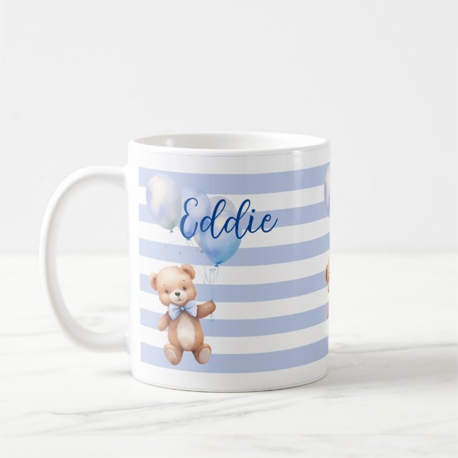Cute Little Bear i Blue Kaffemugg (Vänster)