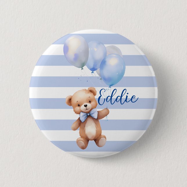 Cute Little Bear i Blue Knapp (Framsida)