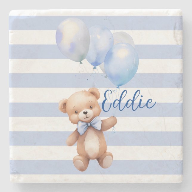 Cute Little Bear i Blue Stenunderlägg (Framsidan)