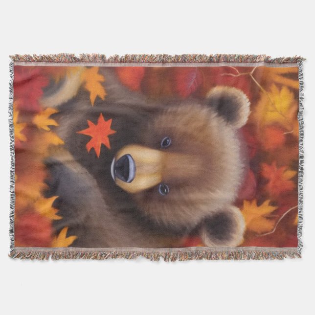 Cute Little Bear Thevet Blanket Filt (Framsidan)