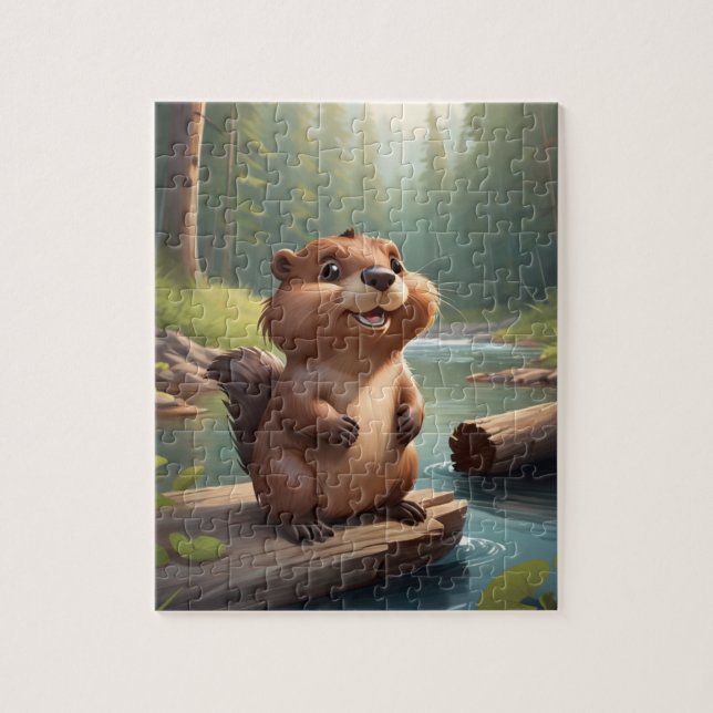 Cute Little Beaver Pussel (Vertikal)