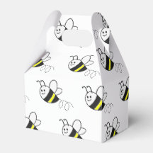 Cute Little Bee Mönster White Baby Shower