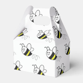 Cute Little Bee Mönster White Baby Shower Presentaskar