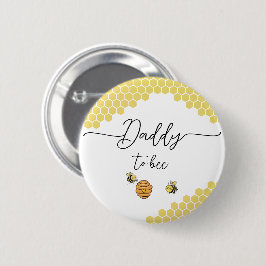 Cute Little Bees Honeycomb pappa-to-bee Button Knapp