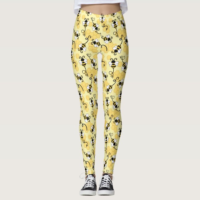 Cute Little bin mönster Leggings (Framsida)