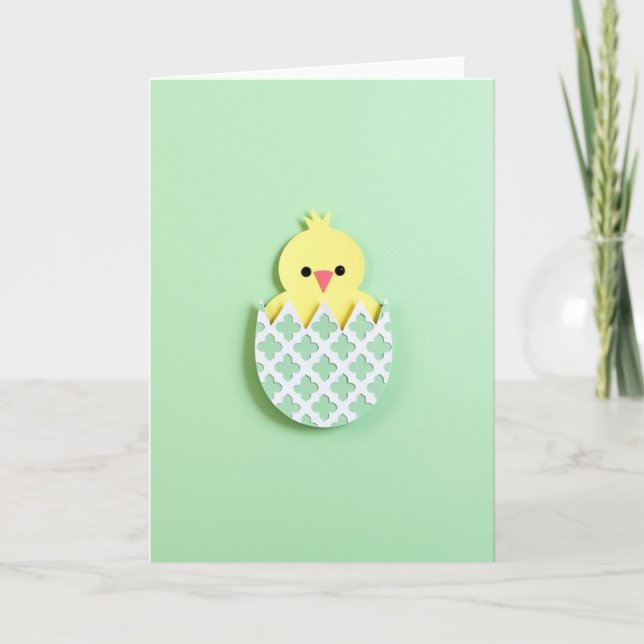Cute Little Bird Hatchling Card Kort (Framsida)