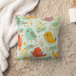 Cute Little Birds Dekorativ kudde