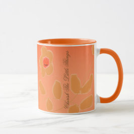 Cute Little Blommigt Accented Mugg