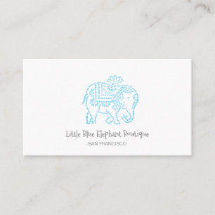 Cute Little Blue Elephant Barn och Baby Boutique Visitkort