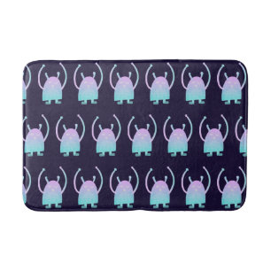 Cute Little Blue Monster Badrumsmatta