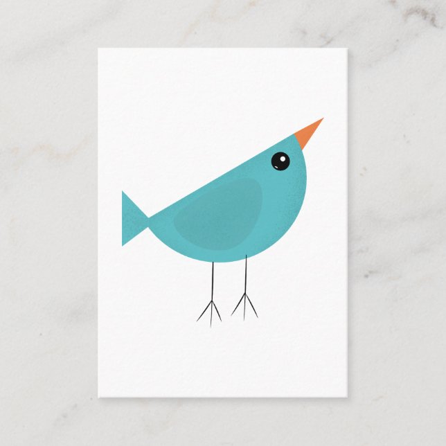 Cute Little Blue Visitkort (Framsida)