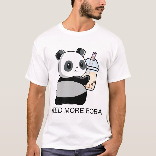 Cute Little BobaholPanda behöver mer Boba! T Shirt (Framsida)