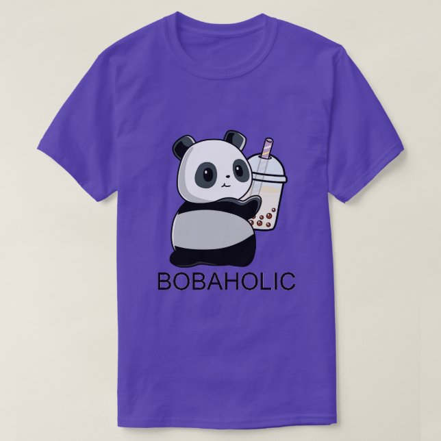Cute Little BobaholPanda Kärlek Boba T Shirt (Design framsida)