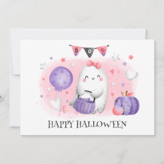 Cute Little Boo Baby Halloween Card Meddelande