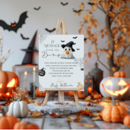 Cute Little Boo Baby Shower Halloween Poster