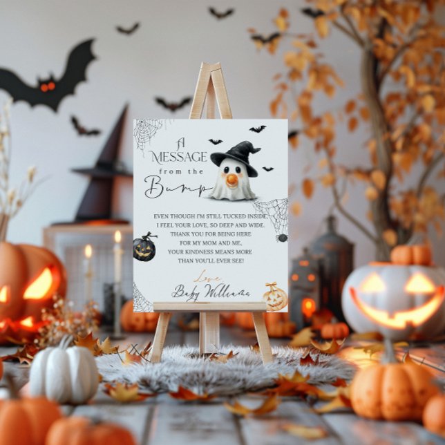 Cute Little Boo Baby Shower Halloween Poster (Skapare uppladdad)