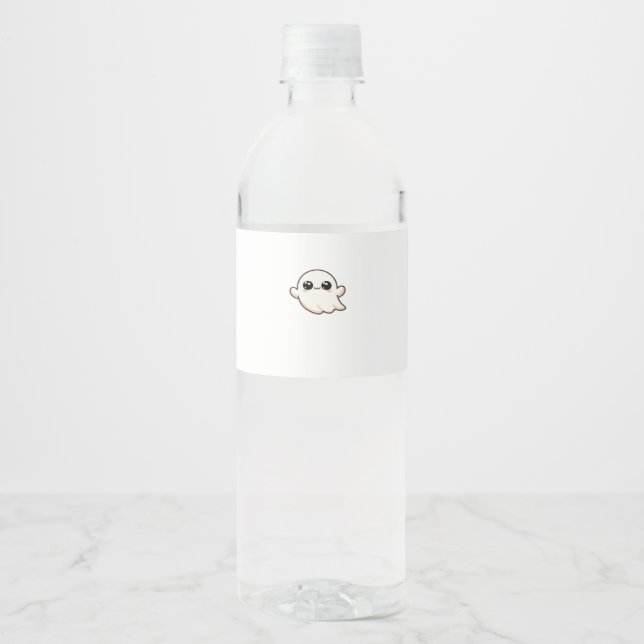 Cute Little Boo Basic Clean Vattenflaskor Etikett (Framsida)