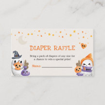 Cute Little Boo Ghost Diaper Raffle
