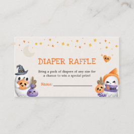 Cute Little Boo Ghost Diaper Raffle Tilläggskort