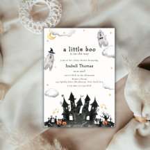 Cute Little Boo Ghost House Baby Shower