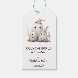 cute little boo girl First Halloween Baby shower Presentetikett